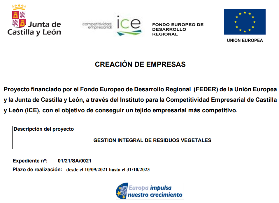 Financiación FEDER Residuos _Vegetales REVIL